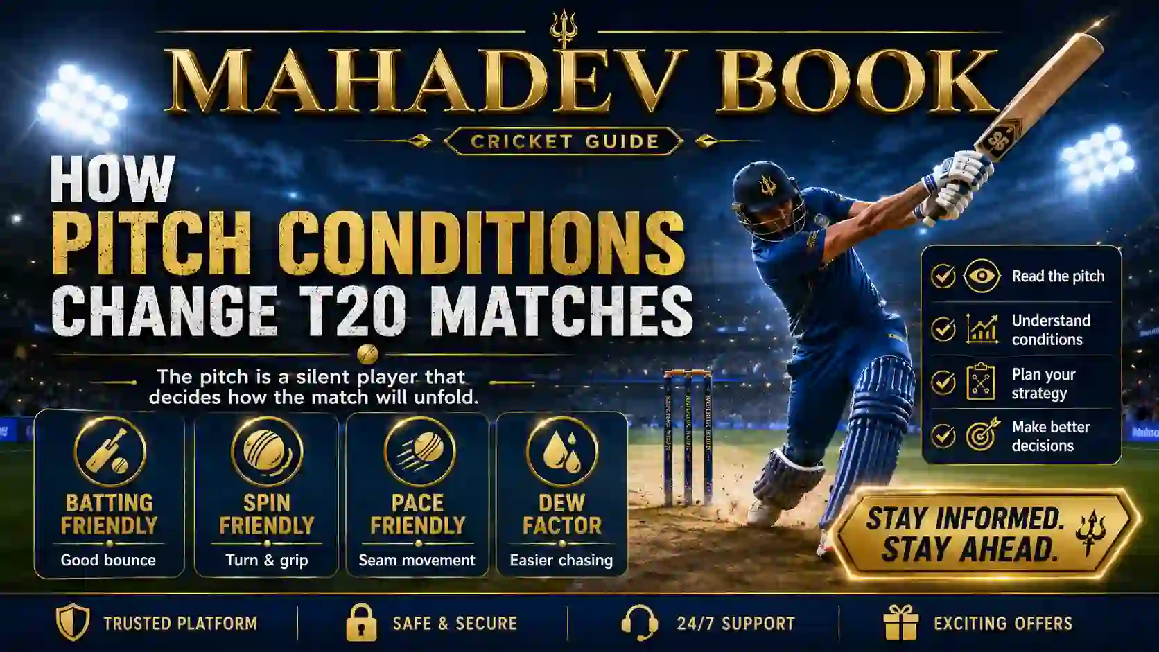 Mahadev Book Cricket Guide – How Pitch Conditions Change T20 Matches